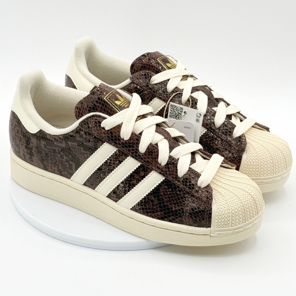 Adidas Superstar II Womens Size 8 Snakeskin Brown JP8158 - NEW